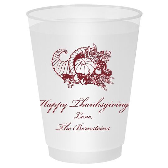 Thanksgiving Horn Shatterproof Cups